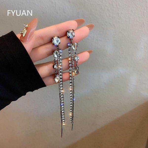 dangle & chandelier fyuan vintage long tassel rhinestone drop earrings for women water crystal statement jewelry gifts, Silver
dangle & chandelier fyuan vintage long tassel rhinestone drop earrings for women water crystal statement jewelry gifts, Silver