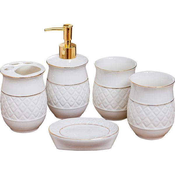 bath accessory set european-style toothbrush cup ceramic bathroom five-piece supplies kit wash
bath accessory set european-style toothbrush cup ceramic bathroom five-piece supplies kit wash