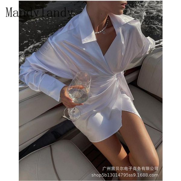 casual dresses mandylandy women's elegant satin wrap shirt dress lady fashion long sleeve turn down collar loose mini, Black;gray
casual dresses mandylandy women's elegant satin wrap shirt dress lady fashion long sleeve turn down collar loose mini, Black;gray