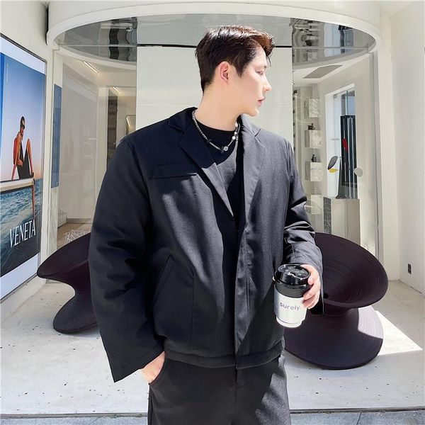 men's suits & blazers 2021 autumn korean style personalized zipper design padded suit men casual loose black white for m-xl, White;black
men's suits & blazers 2021 autumn korean style personalized zipper design padded suit men casual loose black white for m-xl, White;black