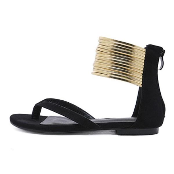 sandals roman fashion ladies golden ankle ring flat heel women's shoes t4ri, Black
sandals roman fashion ladies golden ankle ring flat heel women's shoes t4ri, Black