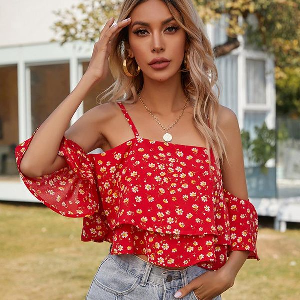 women's tanks & camis pretty style open the shoulder ruffles floral print short in red, White
women's tanks & camis pretty style open the shoulder ruffles floral print short in red, White
