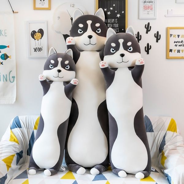 cartoon creative husky doll plush toy cute erha cloth long pillow