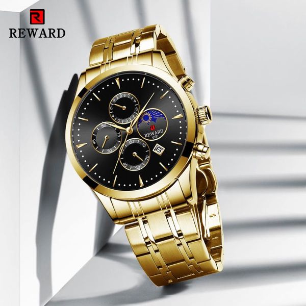 wristwatches reward 2021 fashion men watches gold stainless steel quartz watch casual sport waterproof men's wristwatch, Slivery;brown
wristwatches reward 2021 fashion men watches gold stainless steel quartz watch casual sport waterproof men's wristwatch, Slivery;brown