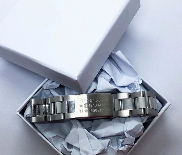mmm fashion belgium design watch band bracelet digital titanium steel men's personalized bracelet, Black
mmm fashion belgium design watch band bracelet digital titanium steel men's personalized bracelet, Black