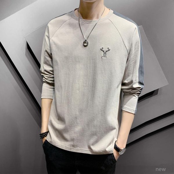 men's t-shirts 2021 spring t-shirt male long-sleeved korean casual color matching round neck bottoming shirt plus size, White;black
men's t-shirts 2021 spring t-shirt male long-sleeved korean casual color matching round neck bottoming shirt plus size, White;black