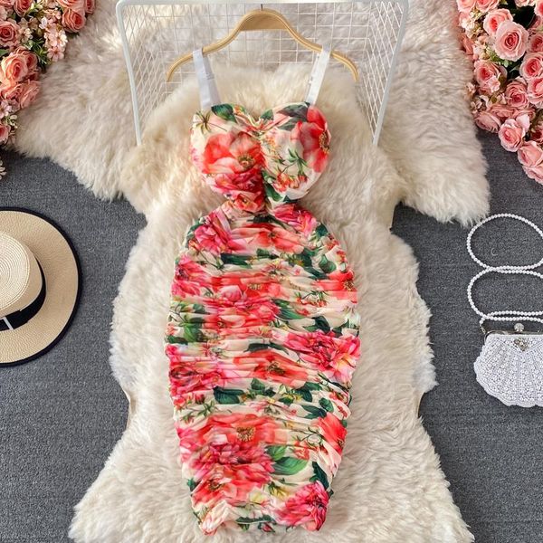 casual dresses french print flower dress sleeveless wrap hip light mature style bodycon pleated strapless for summer 2021, Black;gray
casual dresses french print flower dress sleeveless wrap hip light mature style bodycon pleated strapless for summer 2021, Black;gray