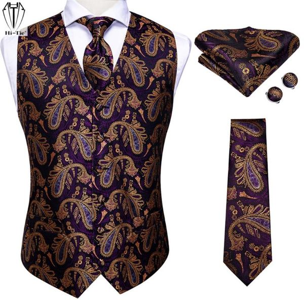 men's vests hi-tie silk mens purple orange paisley floral 4pc woven waistcoat men necktie hanky cuff links set for dress suit weddding, Black;white
men's vests hi-tie silk mens purple orange paisley floral 4pc woven waistcoat men necktie hanky cuff links set for dress suit weddding, Black;white