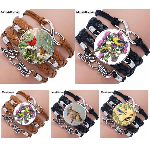charm bracelets three feathered friends songbird for women girl gift glass cabochon jewelry with multilayer black/brown leather bracelet ban, Golden;silver
charm bracelets three feathered friends songbird for women girl gift glass cabochon jewelry with multilayer black/brown leather bracelet ban, Golden;silver