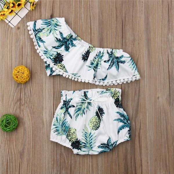 toddler baby girls clothes set pineapple print one shoulder crop briefs shorts 2pcs outfit girl summer, White
toddler baby girls clothes set pineapple print one shoulder crop briefs shorts 2pcs outfit girl summer, White