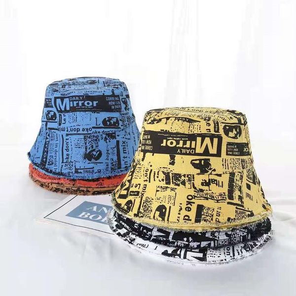 wide brim hats 2021 ladies bucket hat summer creative fashion spaper double-sided sunshade fisherman folding sun protection designer, Blue;gray
wide brim hats 2021 ladies bucket hat summer creative fashion spaper double-sided sunshade fisherman folding sun protection designer, Blue;gray