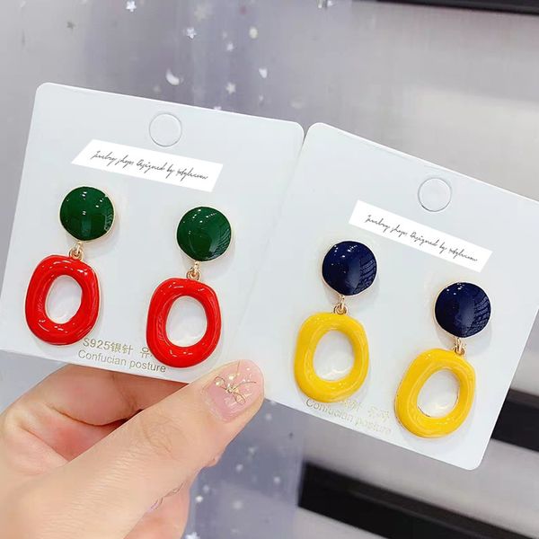budrovky 2020 new style earrings candy-colored sweet multi-color drop oil cute ear stud ear pendant ear ringsdio chan contact, Silver
budrovky 2020 new style earrings candy-colored sweet multi-color drop oil cute ear stud ear pendant ear ringsdio chan contact, Silver