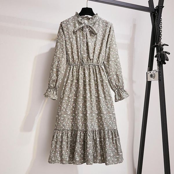 casual dresses autumn long sleeve women dress fashion cute party bow tie collar ruffles hem female vintage floral print vestidos, Black;gray
casual dresses autumn long sleeve women dress fashion cute party bow tie collar ruffles hem female vintage floral print vestidos, Black;gray
