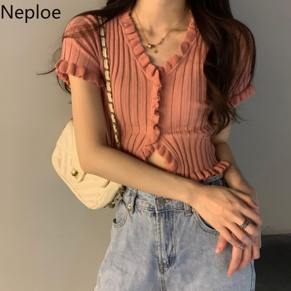 neploe knitted cropped cardigan crop woman clothes v-neck sweet ruffles short sleeve sweatwear women clothes coat 210422, White
neploe knitted cropped cardigan crop woman clothes v-neck sweet ruffles short sleeve sweatwear women clothes coat 210422, White