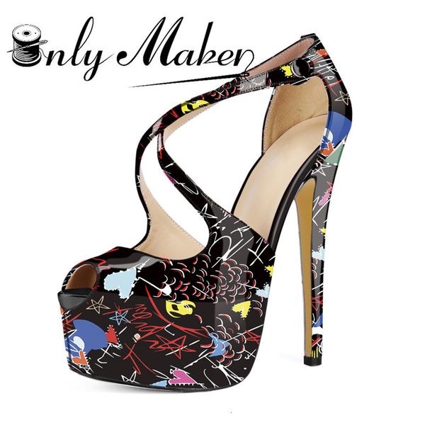 sandals peep toe platform stiletto pumps white and black graffiti colorful fashion thin high women shoes
sandals peep toe platform stiletto pumps white and black graffiti colorful fashion thin high women shoes