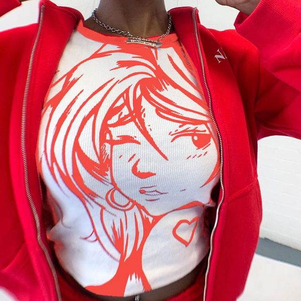 women's tanks & camis y2k women anime close-fitting vestcartoon portrait printed pattern round collar sleeveless crop , black/ red, White
women's tanks & camis y2k women anime close-fitting vestcartoon portrait printed pattern round collar sleeveless crop , black/ red, White
