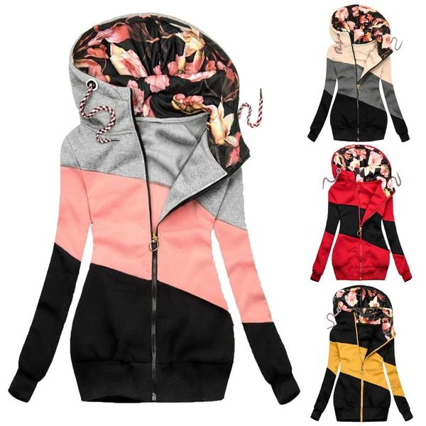 women's jackets fashion hooded jacket 2021 winter ladies casual zipper coats color matching long sleeve drawstring coat outwear, Black;brown
women's jackets fashion hooded jacket 2021 winter ladies casual zipper coats color matching long sleeve drawstring coat outwear, Black;brown