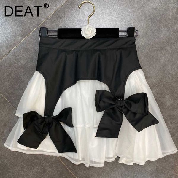 deat spring summer fashion temperament casual bow high waist cake dark woman fluffy short skirt women sk618 210709, Black
deat spring summer fashion temperament casual bow high waist cake dark woman fluffy short skirt women sk618 210709, Black