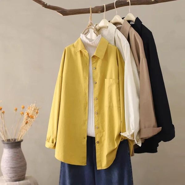 women's blouses & shirts 2021 spring mori girl japanese lolita princess turn down collar plus size casual shirt basic women blowse, White
women's blouses & shirts 2021 spring mori girl japanese lolita princess turn down collar plus size casual shirt basic women blowse, White