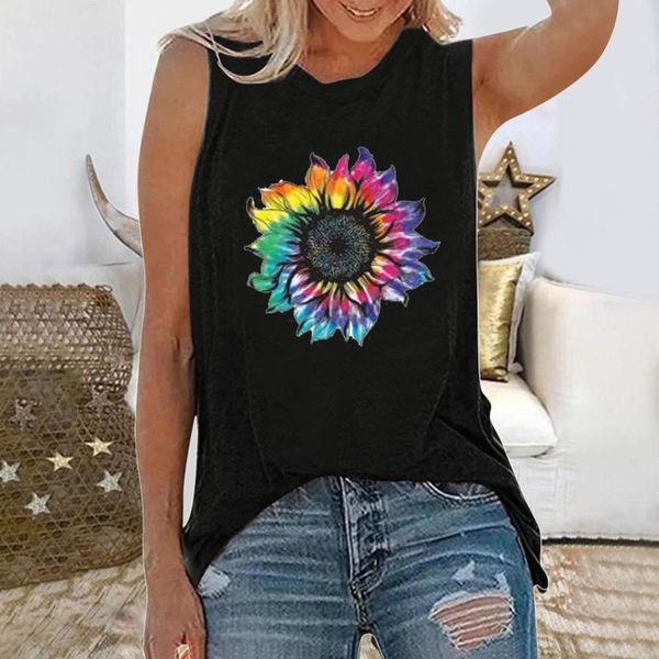 women's t-shirt sunflower printing women harajuku plus size casual sleeveless o neck loose tee tunic summer graphic t shirt, White
women's t-shirt sunflower printing women harajuku plus size casual sleeveless o neck loose tee tunic summer graphic t shirt, White