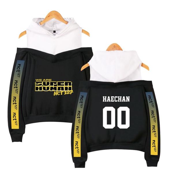 women's hoodies & sweatshirts nct 127 we are superhuman off-the-shoulder hooded shirt sweatshirt casual wear trendy leisure ms apparel, Black
women's hoodies & sweatshirts nct 127 we are superhuman off-the-shoulder hooded shirt sweatshirt casual wear trendy leisure ms apparel, Black