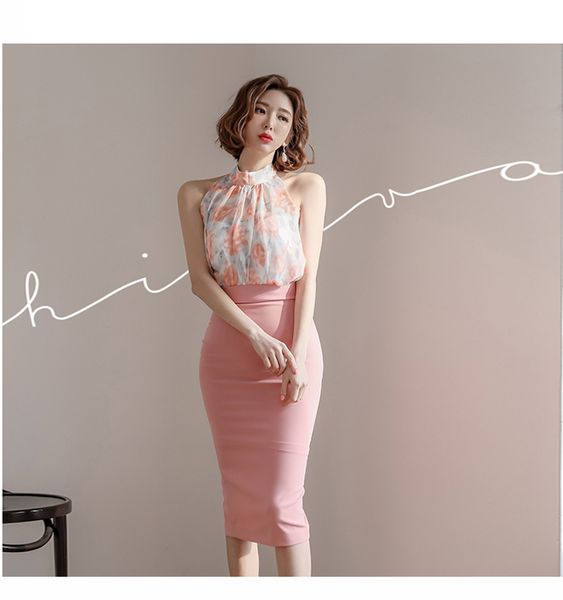 two piece dress summer novelty - women's office suit, off shoulder gauze flower shirt + pink waist skirt, 2-piece set, White
two piece dress summer novelty - women's office suit, off shoulder gauze flower shirt + pink waist skirt, 2-piece set, White
