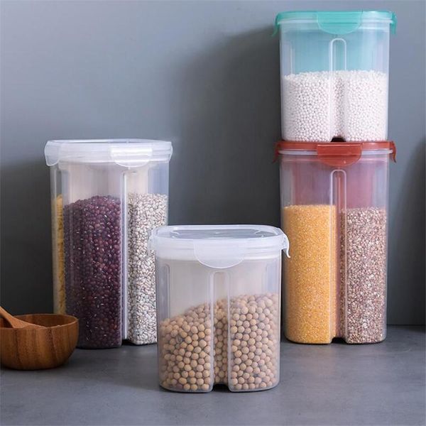 storage bottles & jars 3l (4 grid) airtight kitchen multi-grain household sealed rice beans compartment plastic box
storage bottles & jars 3l (4 grid) airtight kitchen multi-grain household sealed rice beans compartment plastic box