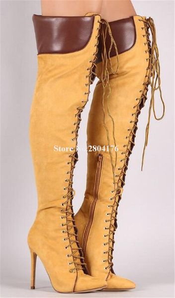 boots women fashion pointed toe over knee thin heel gladiator lace-up suede long motorcycle, Black
boots women fashion pointed toe over knee thin heel gladiator lace-up suede long motorcycle, Black