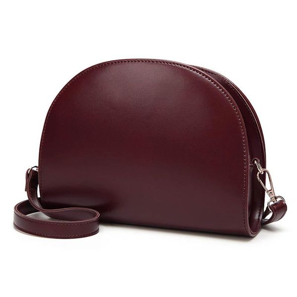 evening bags women shoulder bag pu leather zipper semicircle handbag simple casual messenger gift