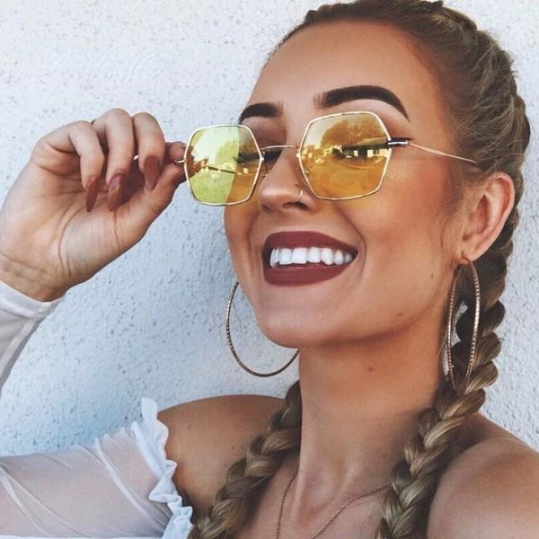 sunglasses hexagon yellow women retro brand designer classic sun glasses for womenluxury ladies mirror female oculos, White;black 
sunglasses hexagon yellow women retro brand designer classic sun glasses for womenluxury ladies mirror female oculos, White;black