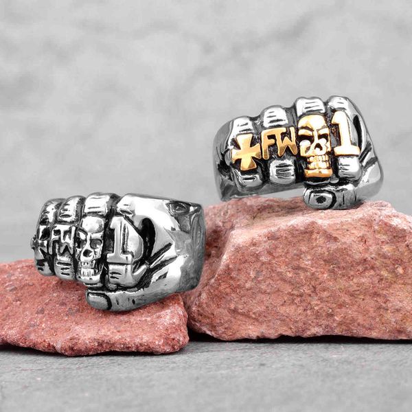 fist punch skull gold men rings punk hip hop personality for boyfriend male stainless steel jewelry creativity gift wholesale, Silver
fist punch skull gold men rings punk hip hop personality for boyfriend male stainless steel jewelry creativity gift wholesale, Silver