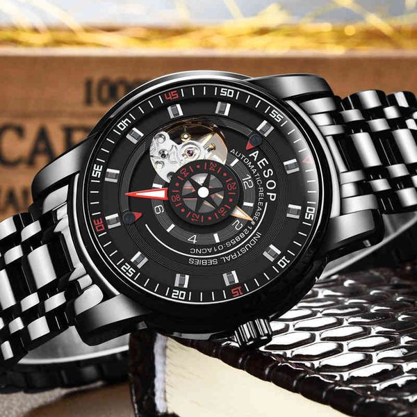 watch new aesop gentlemen mechanical automatic tour car saffier calendar lighting men's rustless steel company reloj hombre, Slivery;brown
watch new aesop gentlemen mechanical automatic tour car saffier calendar lighting men's rustless steel company reloj hombre, Slivery;brown