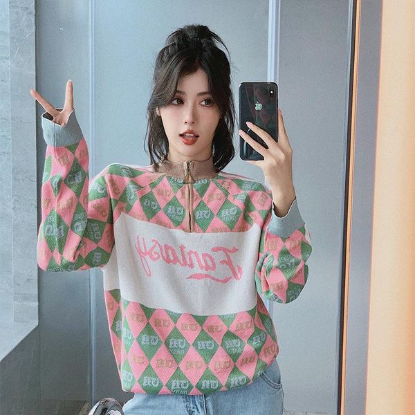women's hoodies & sweatshirts sweatshirt women fashion loose korean wave student super fire sweet zipper rhombus spring and autumn ladi, Black
women's hoodies & sweatshirts sweatshirt women fashion loose korean wave student super fire sweet zipper rhombus spring and autumn ladi, Black