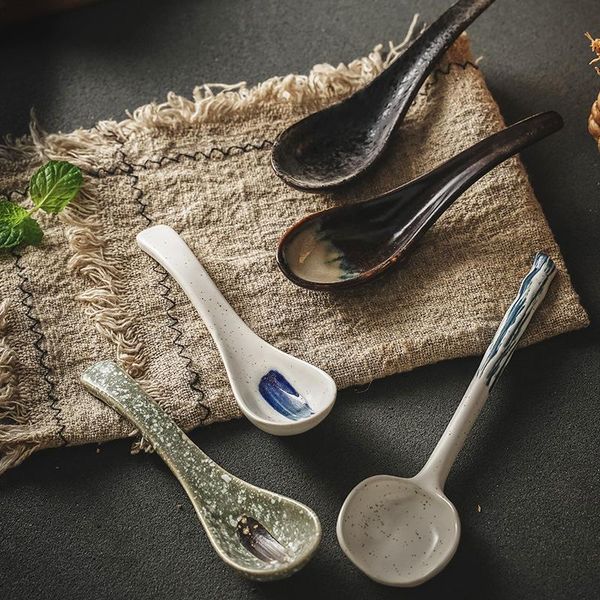 spoons japanese ceramic long handle round spoon household kitchen tableware soup rice stirring ramen ladle restaurant decoration crafts
spoons japanese ceramic long handle round spoon household kitchen tableware soup rice stirring ramen ladle restaurant decoration crafts