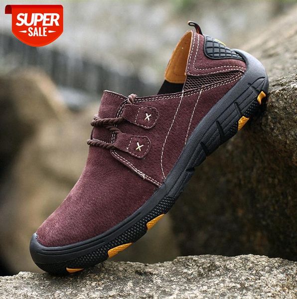 men's leather shoes large size casual outdoor sports breathable lazy men #wu5k