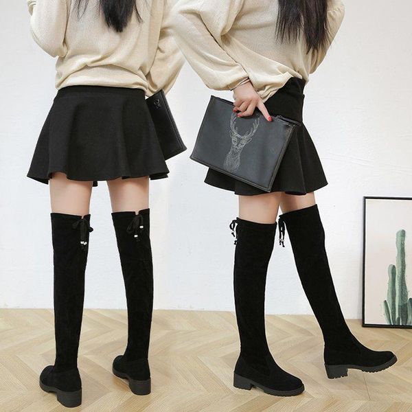 boots 2021 net red cotton shoes women's over the knee women middle heel versatile high tube thin elastic round head, Black
boots 2021 net red cotton shoes women's over the knee women middle heel versatile high tube thin elastic round head, Black