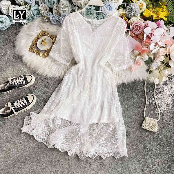 dresses new summer solid sweet slim v neck lace a line high waist short sleeve knee-length floral lady dress, Black;gray
dresses new summer solid sweet slim v neck lace a line high waist short sleeve knee-length floral lady dress, Black;gray