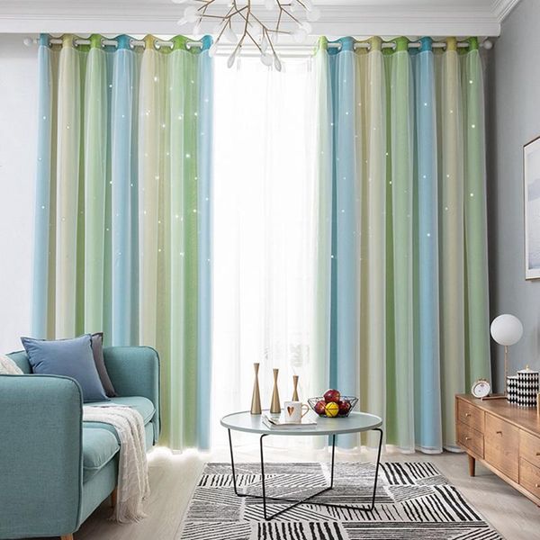 gradient hollow star double-layer full shading bedroom living room blackout curtain home decoration & drapes
gradient hollow star double-layer full shading bedroom living room blackout curtain home decoration & drapes