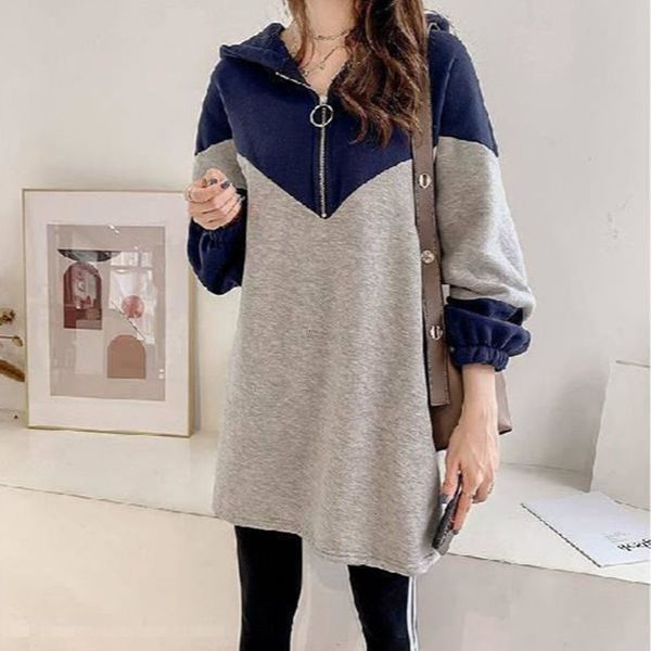 women's hoodies & sweatshirts autumn thicken mid length hooded sweatshirt women casual patchwork zipper long sleeve loose pullover fema, Black
women's hoodies & sweatshirts autumn thicken mid length hooded sweatshirt women casual patchwork zipper long sleeve loose pullover fema, Black