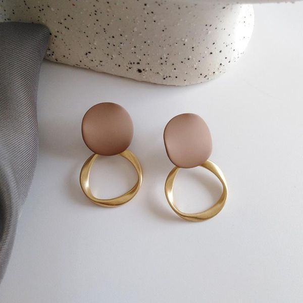 hoop & huggie autumn winter brown earrings vintage matte drop for women metal fashion statement dangle earring 2021 trend jewelry, Golden;silver
hoop & huggie autumn winter brown earrings vintage matte drop for women metal fashion statement dangle earring 2021 trend jewelry, Golden;silver