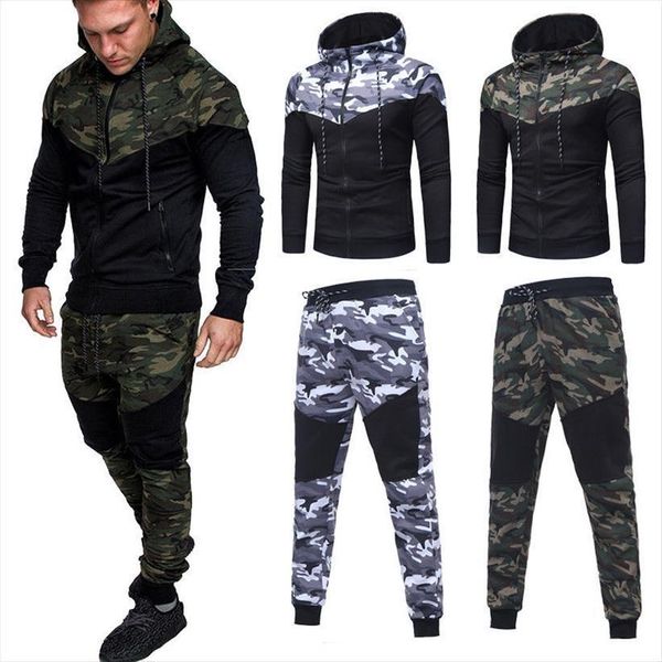 camo autumn winter warm hooded mens tracksuit sweatshirts long pants jogging suit sets active clothes, Gray
camo autumn winter warm hooded mens tracksuit sweatshirts long pants jogging suit sets active clothes, Gray
