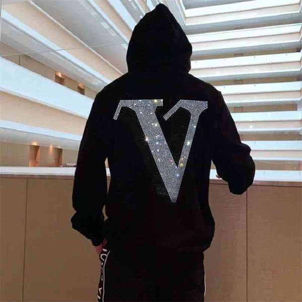 personality heavy craft letter diamond pattern men's hip-hop hoodie 24 hours goods winter sweatshirt autumn pullover 210813, Black 
personality heavy craft letter diamond pattern men's hip-hop hoodie 24 hours goods winter sweatshirt autumn pullover 210813, Black
