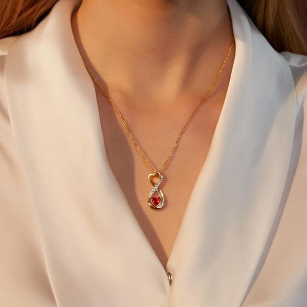 exquisite red crystal love heart 8 letter shape pendants gold clavicle chains necklaces for women ladies trendy jewelry gifts pendant, Silver
exquisite red crystal love heart 8 letter shape pendants gold clavicle chains necklaces for women ladies trendy jewelry gifts pendant, Silver