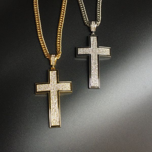 new super texture full zircon classic cross necklace hip hop street dance trendy men necklace men's luxury pendant jewelry, Silver
new super texture full zircon classic cross necklace hip hop street dance trendy men necklace men's luxury pendant jewelry, Silver