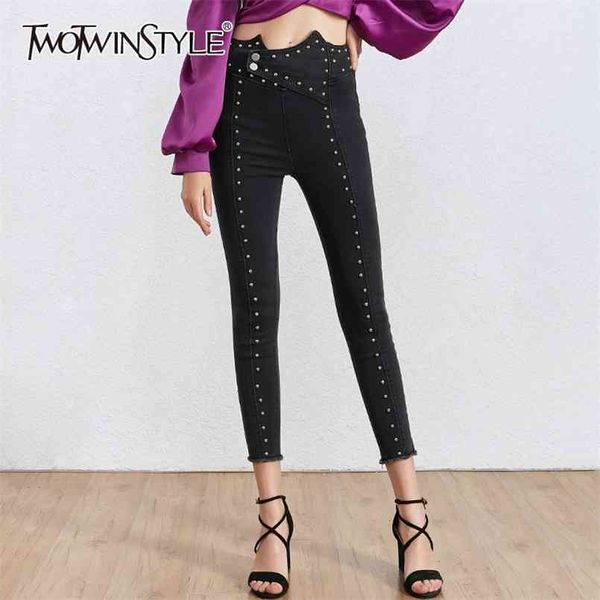 black patchwork rivet trouser for women high waist slim casual pencil pants female spring fashionable clothes 210521, Blue
black patchwork rivet trouser for women high waist slim casual pencil pants female spring fashionable clothes 210521, Blue