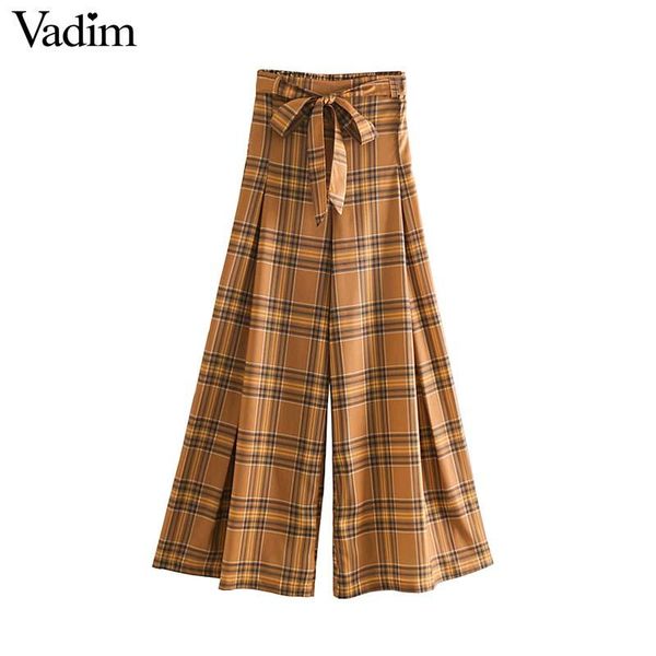 women's pants & capris vadim women plaid wide leg drawstring elastic waist side zipper casual female england style long trousers mujer, Black;white
women's pants & capris vadim women plaid wide leg drawstring elastic waist side zipper casual female england style long trousers mujer, Black;white