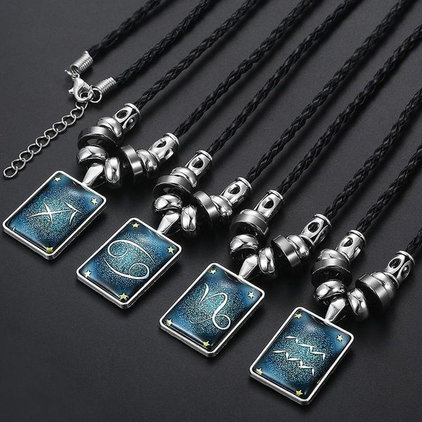 pendant necklaces davieslee 12 horoscope men's leather necklace aries cancer zodiac sign male jewelry gifts dropshpping dunm36, Silver
pendant necklaces davieslee 12 horoscope men's leather necklace aries cancer zodiac sign male jewelry gifts dropshpping dunm36, Silver