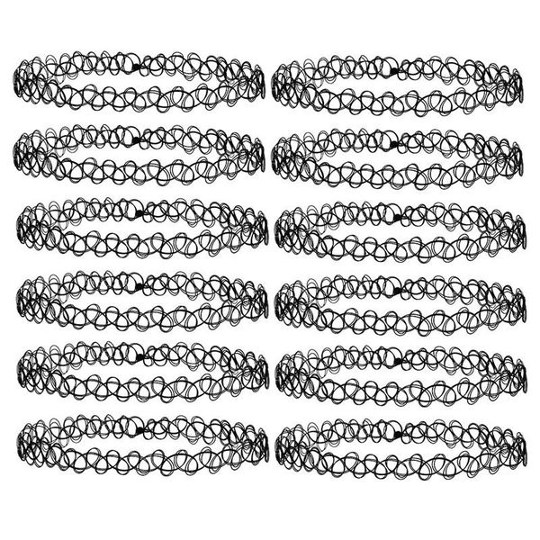 12pcs stretch choker necklace lady girl tattoo punk retro gothic elastic necklaces for women chain chokers, Golden;silver
12pcs stretch choker necklace lady girl tattoo punk retro gothic elastic necklaces for women chain chokers, Golden;silver
