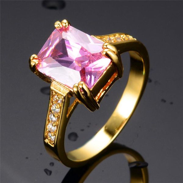 wedding rings luxury female pink square crystal zircon ring fashion gold color unique style promise engagement for women, Slivery;golden
wedding rings luxury female pink square crystal zircon ring fashion gold color unique style promise engagement for women, Slivery;golden