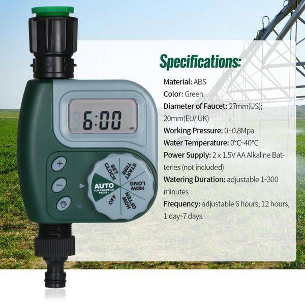 irrigation controller automatic water timer outdoor garden 1-outlet programmable hose faucet watering equipments
irrigation controller automatic water timer outdoor garden 1-outlet programmable hose faucet watering equipments
